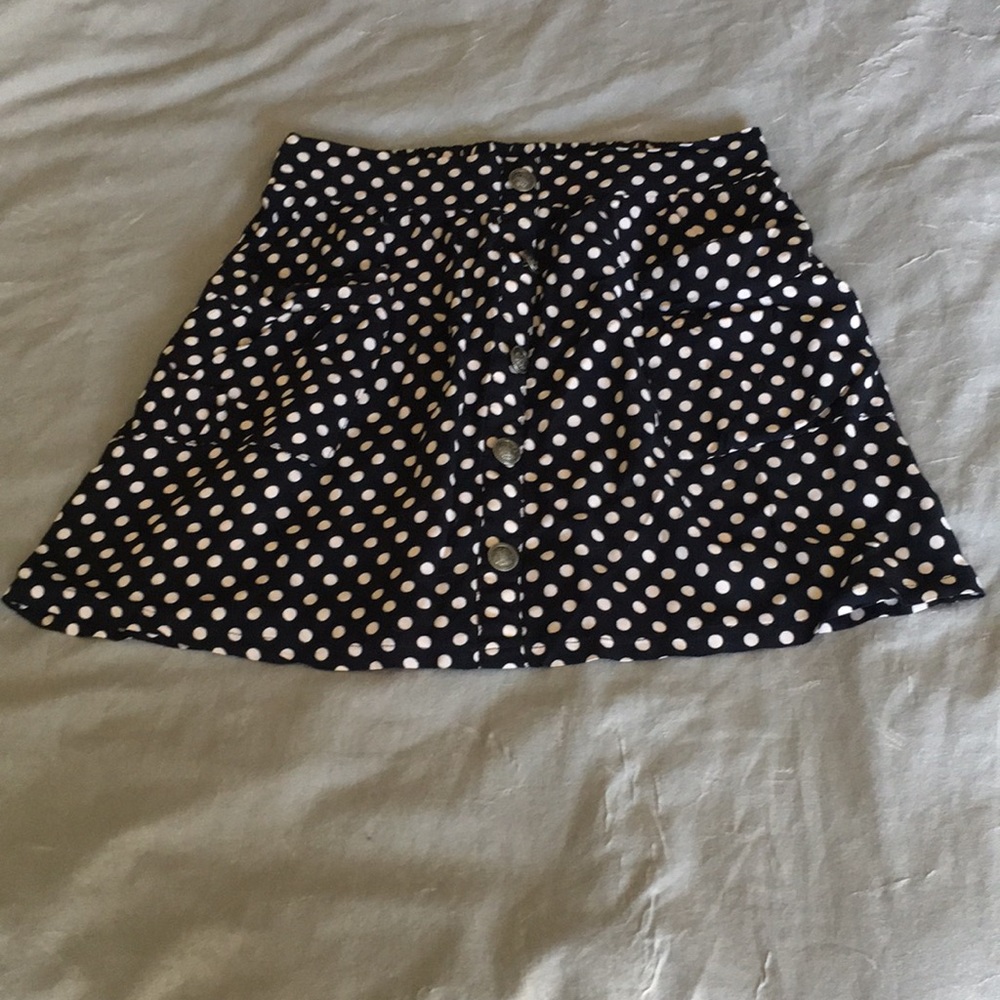 * wife’s closet. FOREVER 21 mini polka dot skirt